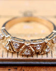 Cleopatra 14k Gold and Diamond Ring