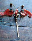 Collectors Coral and Tian-Tsui Hair Pin