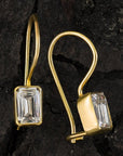 Contemporary Drop Cubic Zirconia Earrings