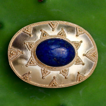 Côte d’Ivoire Lapis Lazuli Brooch