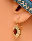 Covent Garden 14 Gold, Diamond and Garnet Earrings