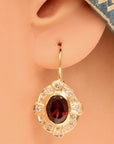 Covent Garden 14 Gold, Diamond and Garnet Earrings