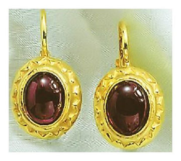 Crown Garnet Earrings