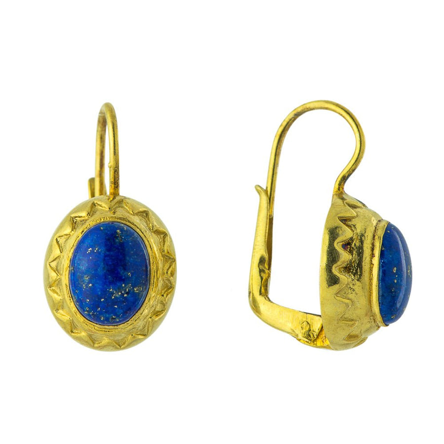 Crown Lapis Lazuli Earrings