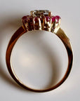 Daisy Buchanan 14k Gold, Champagne Diamond and Ruby Ring