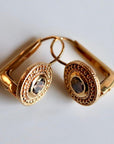 Dauphine 14k Gold and Diamond Earrings