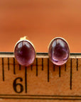 Deco Amethyst Stud Earrings