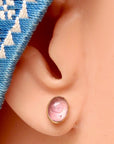 Deco Amethyst Stud Earrings