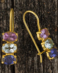 Diana Daring Amethyst, Topaz and Iolite Earrings