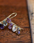 Diana Daring Amethyst, Topaz and Iolite Earrings