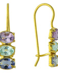 Diana Daring Amethyst, Topaz and Iolite Earrings