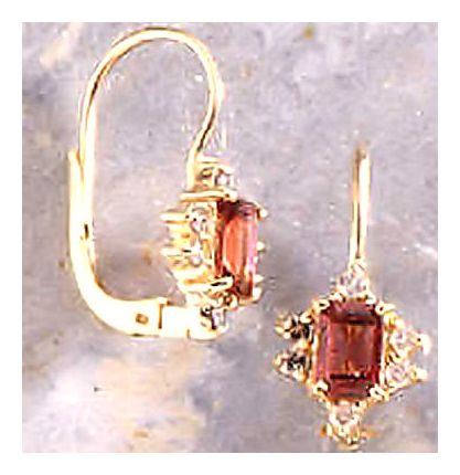 Dorothea Brooke 14k Gold, Garnet and Diamond Earrings
