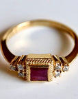 Dorothy 14k Gold, Ruby and Diamond Ring