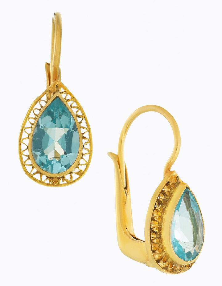 Duchess Of Marlborough Blue Topaz Earrings