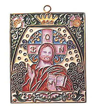Enamel Russian Christ Icon
