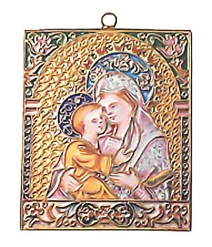 Enamel Russian Madonna Icon