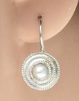 Evening Serenade Silver and Pearl Earrings