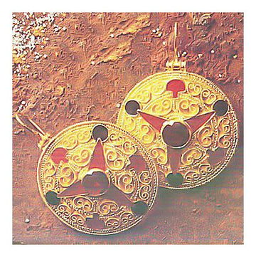 Sutton Hoo Treasures Garnet Earrings
