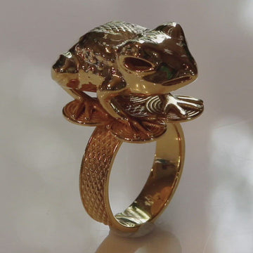 Asante Frog Mpetea (Chief's Ring) - Gold-Plated