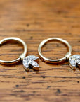 Fleur-De-Lys 14k Gold and Diamond Earrings