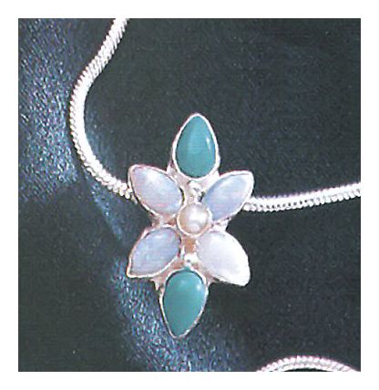 Flora Turquoise, Opal and Pearl Necklace