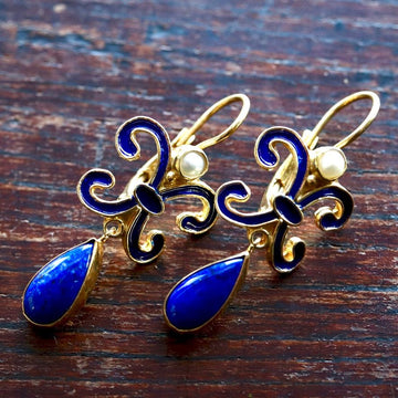 Florentine Lapis Earrings
