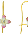Flower Power 14k Gold and Cubic Zirconia Earrings