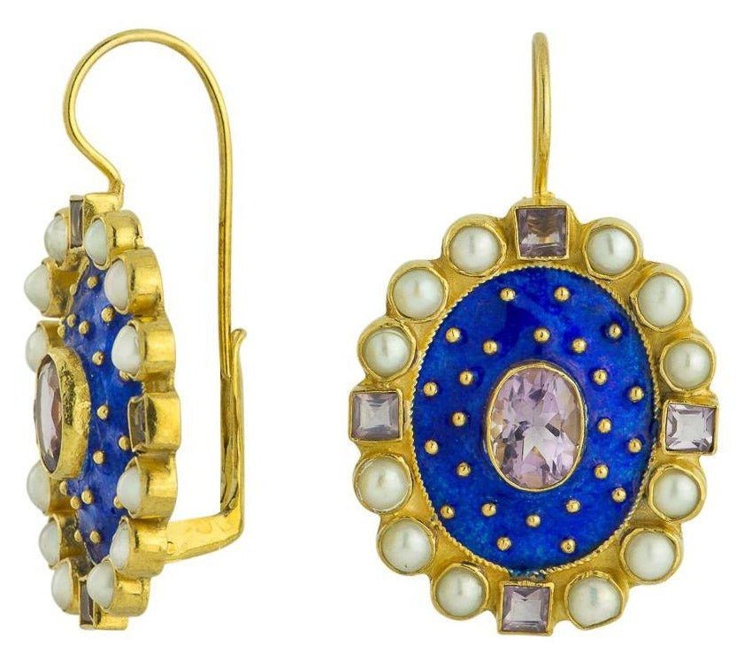 Galileo Amethyst and Pearl Earrings