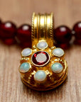 Garnet and Opal Cluster Necklace