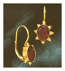 Garnet Star Earrings