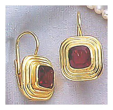 Garnet Temple Earrings