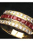 Geordi 14k Gold, Ruby and Diamond Ring