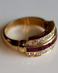 Geordi 14k Gold, Ruby and Diamond Ring