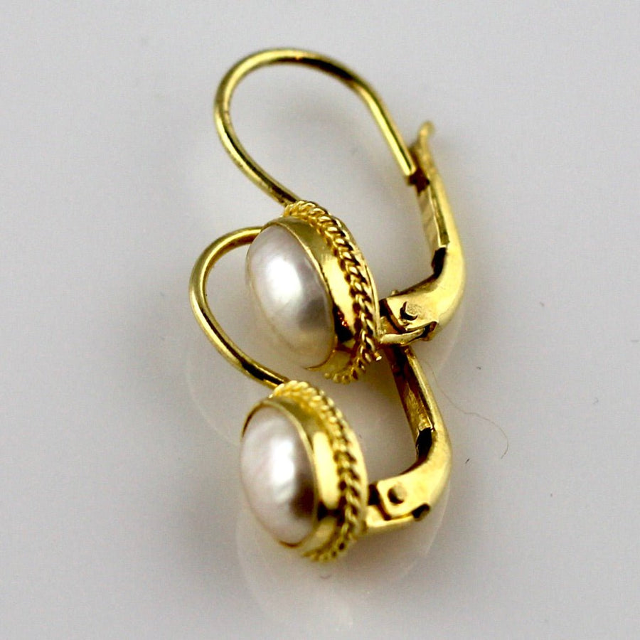 Georgian Drop Pearl Earrings