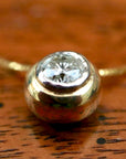 Globe 14k Gold and Diamond Necklace
