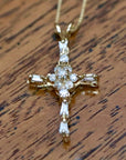 Glory 14k Gold and Diamond Cross Necklace