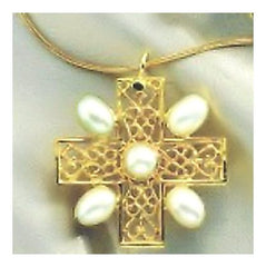 Gloucester Pearl Cross Necklace