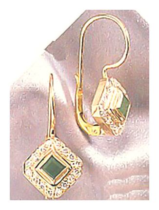 Goddess 14k Gold, Emerald and Diamond Earrings