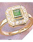 Goddess 14k Gold, Emerald and Diamond Ring