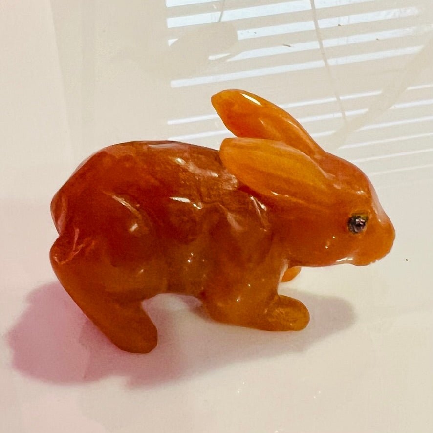 Good Luck Rabbit Pink Good Luck Carnelian Rabbit : Museum of Jewelry