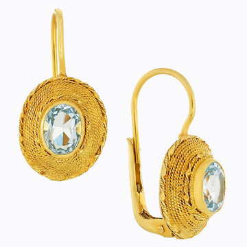 Greco-Roman Blue Topaz Earrings