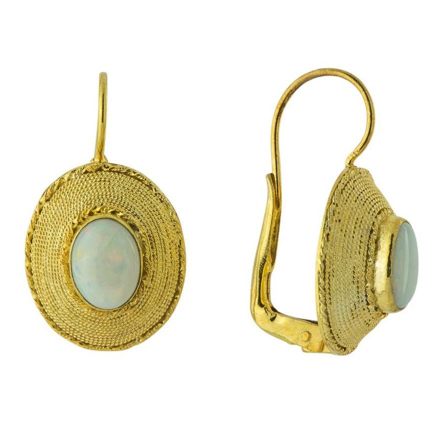 Greco-Roman Opal Earrings