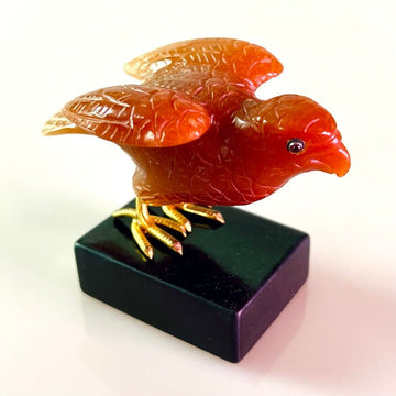 Hand-Carved Agate Eagle