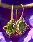 Harmony 14k Gold, Diamond and Peridot Earrings