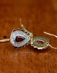 Heloise 14k Gold, Garnet and Diamond Earrings