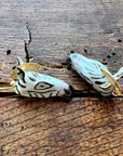 Vintage Laurel Inc Zebra Gold-Vermeil Earrings