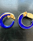 Vintage Laurel Burch Royal Blue Homeric Antelope Earrings