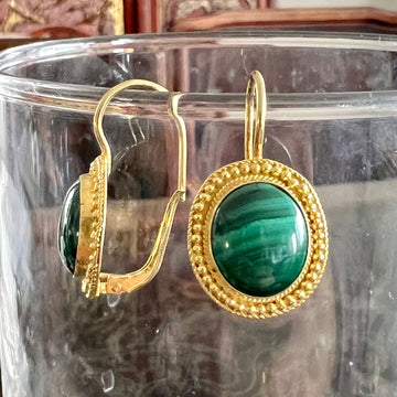 Eyre-Malachite Victorian Earrings
