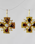 Isabella of Castille Garnet Earrings