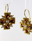 Isabella of Castille Garnet Earrings